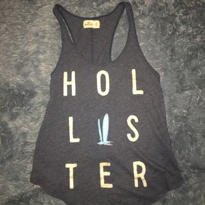 navy hollister tank top